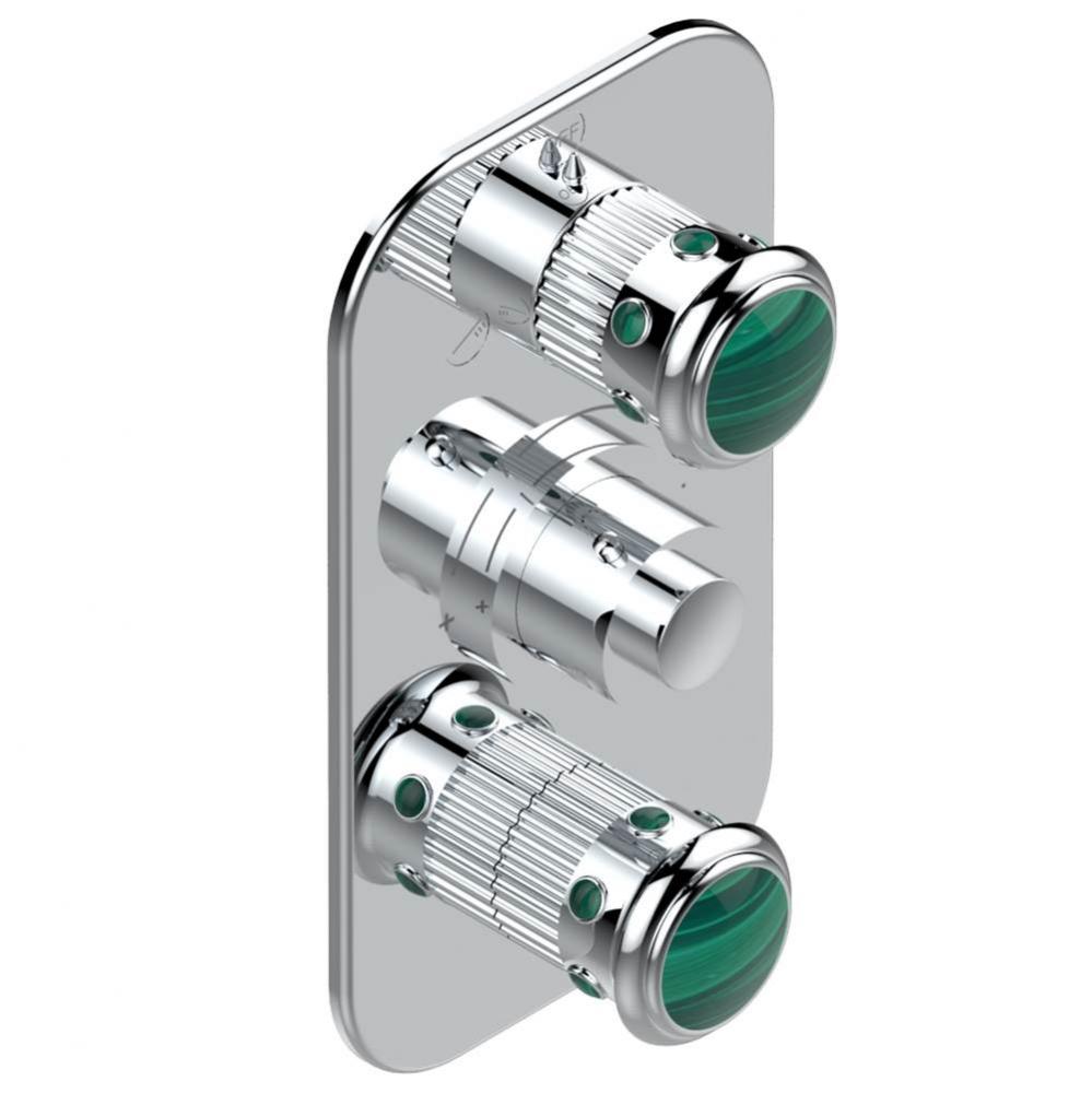 Trim for thg thermostat with 2-way diverter and on/off control, rough part supplied with fixing bo