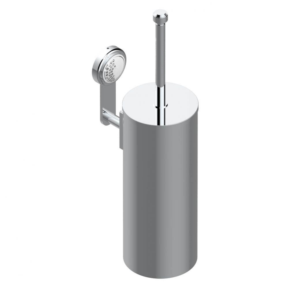 U8A-4720C - Metal Toilet Brush Holder With Brush With Cover Wall Mounted