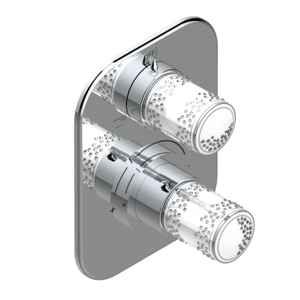 Trim for thg thermostat with 2-way diverter, rough part supplied with fixing box ref. 5 500AE/US