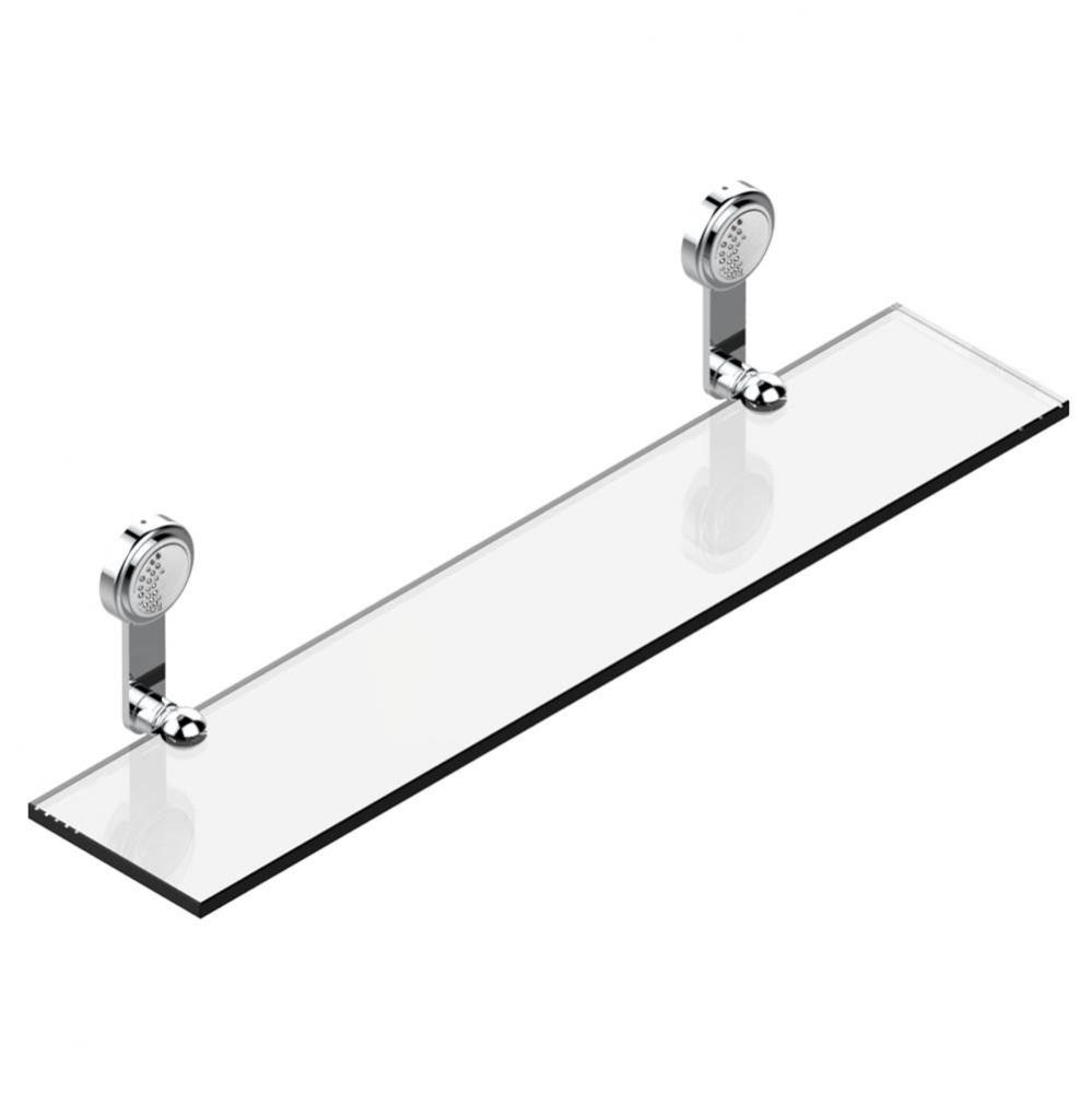 Glass shelf with brackets