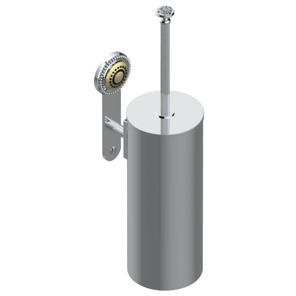 U8B-4720C - Metal Toilet Brush Holder With Brush With Cover Wall Mounted