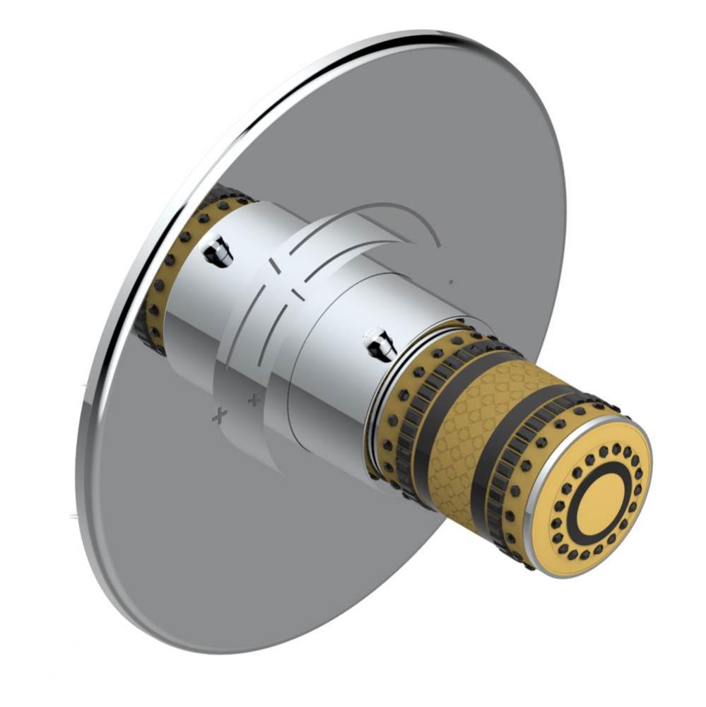 Trim for THG thermostatic valve, rough part supplied with fixing box ref. 5 200AE/US - Round plate