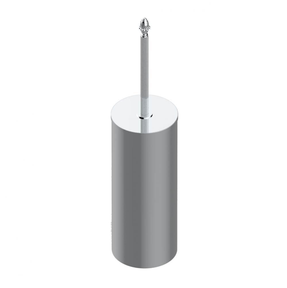 U95-4700C - Metal Toilet Brush Holder With Brush With Cover Floor Mounted