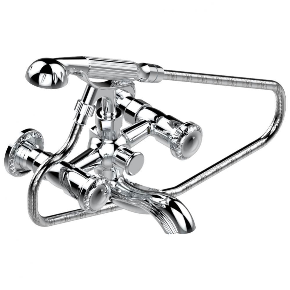 U94-13B/US - Exposed Tub Filler With Cradle Handshower Wall Mounted