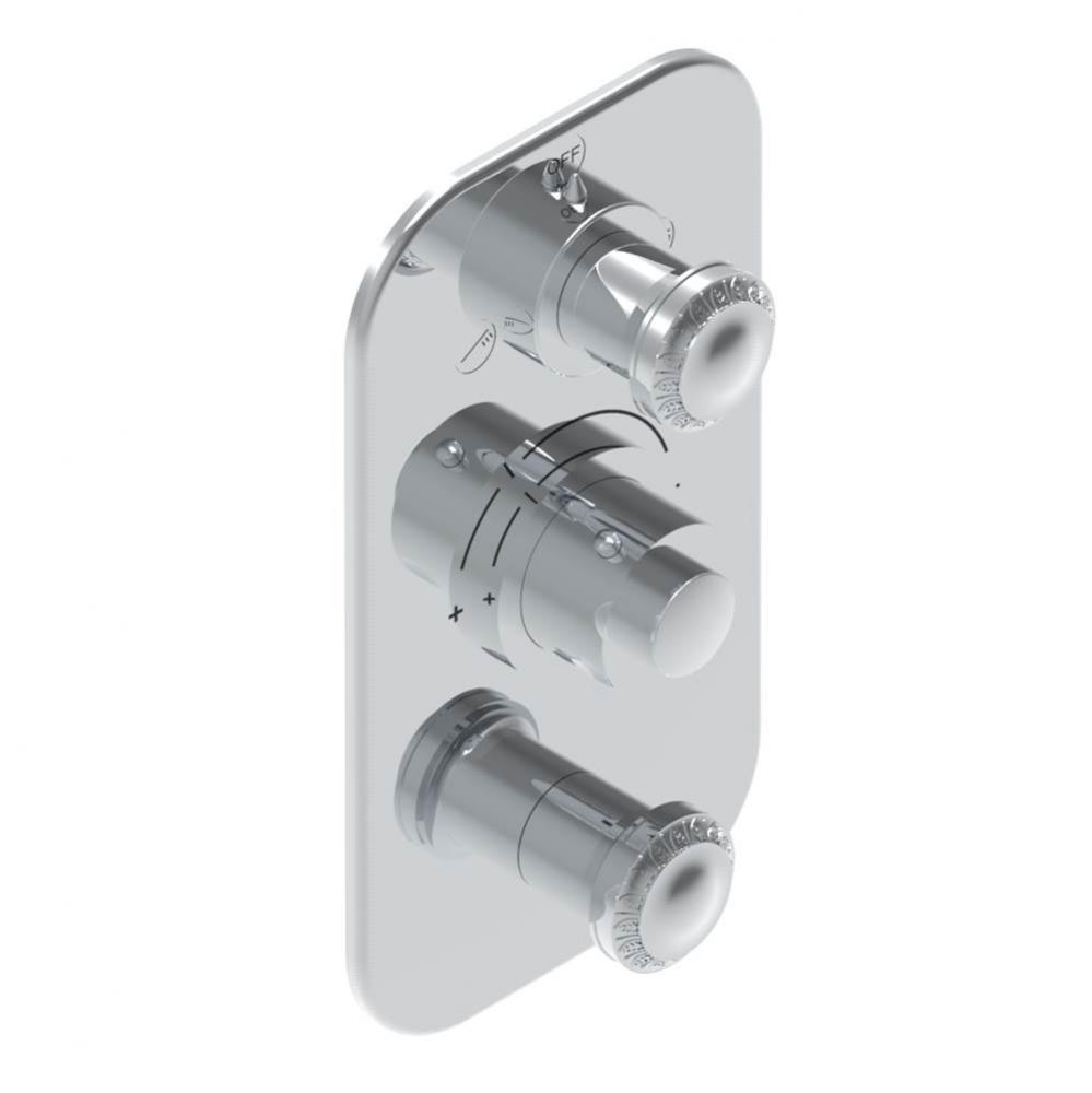Trim for thg thermostat with 2-way diverter and on/off control, rough part supplied with fixing bo