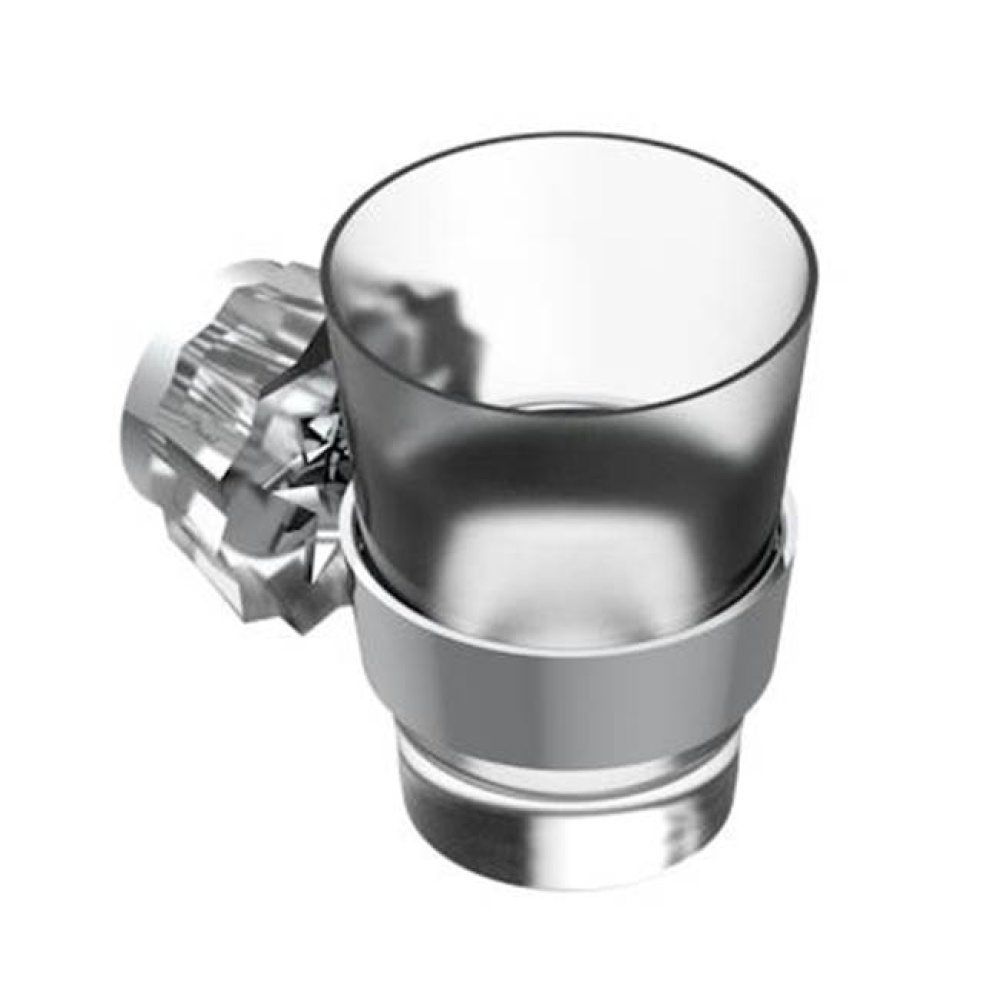 Wall Mounted Glass Holder With Baccarat Crystal Glass