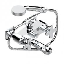 THG A6A-13B/US-A08 - Exposed Tub Filler With Cradle Handshower, Wall Mounted