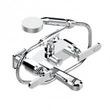 THG A6H-13B/US-A02 - Exposed Tub Filler With Cradle Handshower, Wall Mounted