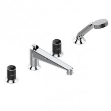 THG G2L-112BSGUS-F05 - Roman Tub Set With Diverter Spout And Handshower, 3/4'' Valves