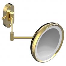 THG G00-669-F01 - Wall mounted Round Magnifying mirror LED illuminated - magnification: 5x (not available in PVD fin