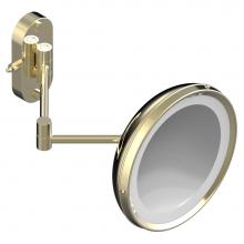 THG G00-669-F30 - Wall mounted Round Magnifying mirror LED illuminated - magnification: 5x (not available in PVD fin