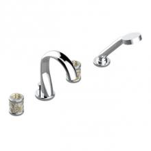 THG A4L-112BUS-A02 - Roman Tub Set With Diverter Spout And Handshower, 3/4'' Valves