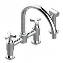 THG G8A-159DM/US-H03 - Two Hole Bridge Kitchen Faucet With Side Spray