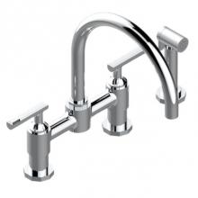 THG G8B-159DM/US-H03 - Two Hole Bridge Kitchen Faucet With Side Spray