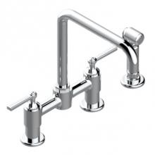 THG G7D-159DM/US-H03 - Two Hole Bridge Kitchen Faucet With Side Spray