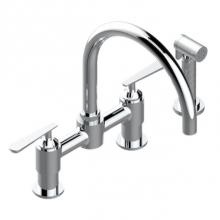 THG G7E-159DM/US-H03 - Two Hole Bridge Kitchen Faucet With Side Spray