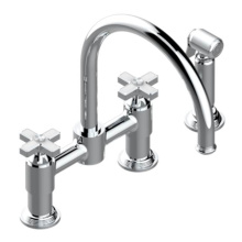 THG U9G-159DM/US-A02 - Two Hole Bridge Kitchen Faucet With Side Spray
