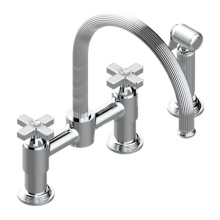 THG U9R-159DM/US-A02 - Two Hole Bridge Kitchen Faucet With Side Spray