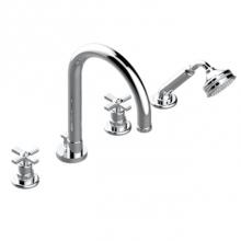 THG G7H-112BSGUS-F05 - Roman Tub Set With Diverter Spout And Handshower, 3/4'' Valves