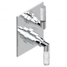 THG A35-5600BE-F05 - Trim for thermostatic mixer with stop valve and 3 way diverter, rough part supplied with fixing bo