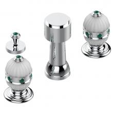 THG A1J-207KA-A02 - Deck mounted 3-hole bidet with vertical spray, vacuum breaker and drain