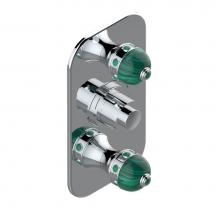 THG A1V-5400BE-A02 - Trim for THG thermostatic valve 2 volume controls, rough part supplied with fixing box ref. 5 400A