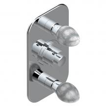 THG A2E-5400BE-F05 - Trim for THG thermostatic valve 2 volume controls, rough part supplied with fixing box ref. 5 400A