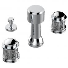 THG A2G-207KA-A08 - Deck mounted 3-hole bidet with vertical spray, vacuum breaker and drain