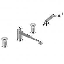 THG A2I-112BSGUS - A2I-112BSGUS - Deck Mounted Tub Filler With Diverter Goliath Spout And Handshower 3/4''