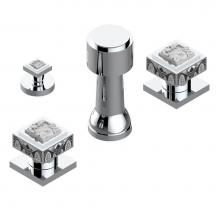 THG A2R-207KA-F05 - Deck mounted 3-hole bidet with vertical spray, vacuum breaker and drain