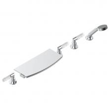 THG A35-1120/EUS - A35-1120/EUS - Deck Mounted 3 Valves Roman Tub Set With Handspray And Divertor