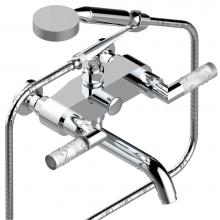 THG A35-13B/US-A08 - Exposed tub filler with cradle handshower, wall mounted