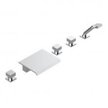 THG A38-1120/BUS-A02 - DECK MOUNTED 3 VALVES ROMAN TUB SET WITH HANDSPRAY AND DIVERTOR