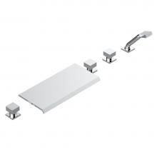 THG A38-1120/DUS-A02 - DECK MOUNTED 3 VALVES ROMAN TUB SET WITH HANDSPRAY AND DIVERTOR