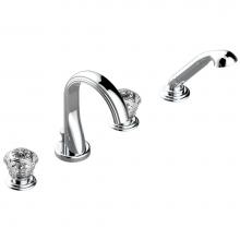 THG A41-112BUS - A41-112BUS - Deck Mounted Tub Filler With Diverter Spout And Handshower 3/4'' Valves