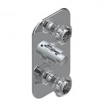 THG A41-5400BE-F05 - Trim for THG thermostatic valve 2 volume controls, rough part supplied with fixing box ref. 5 400A