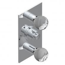 THG A42-5400BE-F05 - Trim for THG thermostatic valve 2 volume controls, rough part supplied with fixing box ref. 5 400A