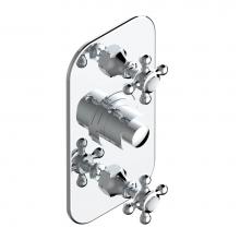 THG G25-5400BE-F05 - Trim for THG thermostatic valve 2 volume controls, rough part supplied with fixing box ref. 5 400A