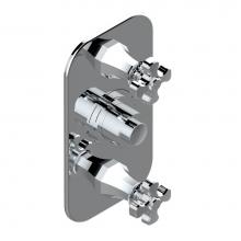 THG A54-5400BE-F05 - Trim for THG thermostatic valve 2 volume controls, rough part supplied with fixing box ref. 5 400A