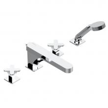 THG A6A-112BSGUS - A6A-112BSGUS - Deck Mounted Tub Filler With Diverter Goliath Spout And Handshower 3/4''