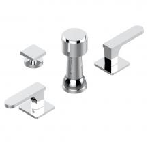 THG A6B-207KA-F05 - Deck mounted 3-hole bidet with vertical spray, vacuum breaker and drain