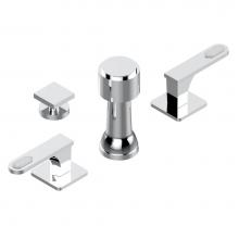 THG A6H-207KA-F05 - Deck mounted 3-hole bidet with vertical spray, vacuum breaker and drain