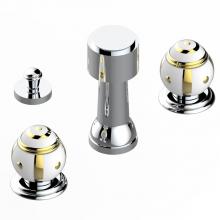 THG A7A-207KA-A02 - Deck mounted 3-hole bidet with vertical spray, vacuum breaker and drain