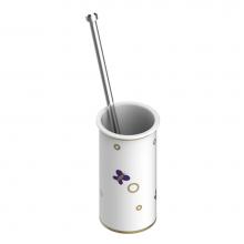 THG A7D-4700B-A08 - PORCELAIN TOILET BRUSH HOLDER WITH BRUSH FLOOR MOUNTED