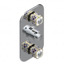 THG A7D-5400BE-A02 - Trim for THG thermostatic valve 2 volume controls, rough part supplied with fixing box ref. 5 400A