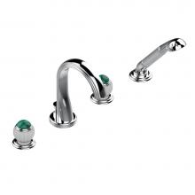 THG A8M-112BUS - A8M-112BUS - Deck Mounted Tub Filler With Diverter Spout And Handshower 3/4'' Valves
