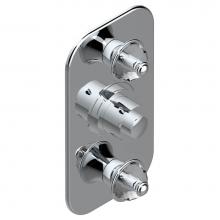 THG E53-5400BE-F05 - Trim for THG thermostatic valve 2 volume controls, rough part supplied with fixing box ref. 5 400A