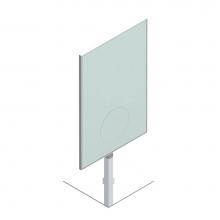 THG G00-666-A08 - STAND MIRROR 8'' x 11 13/16'' TOTAL HEIGHT 15 9/16'' TILTING TO 45&#