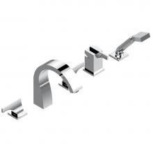 THG G04-1122M/US - G04-1122M/US - Deck Mounted 2 Valves Roman Tub Set With Handspray And Mixing Valve - Model For Lev