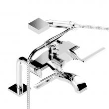 THG G04-13G/US-A02 - Exposed tub filler with cradle handshower, deck mounted